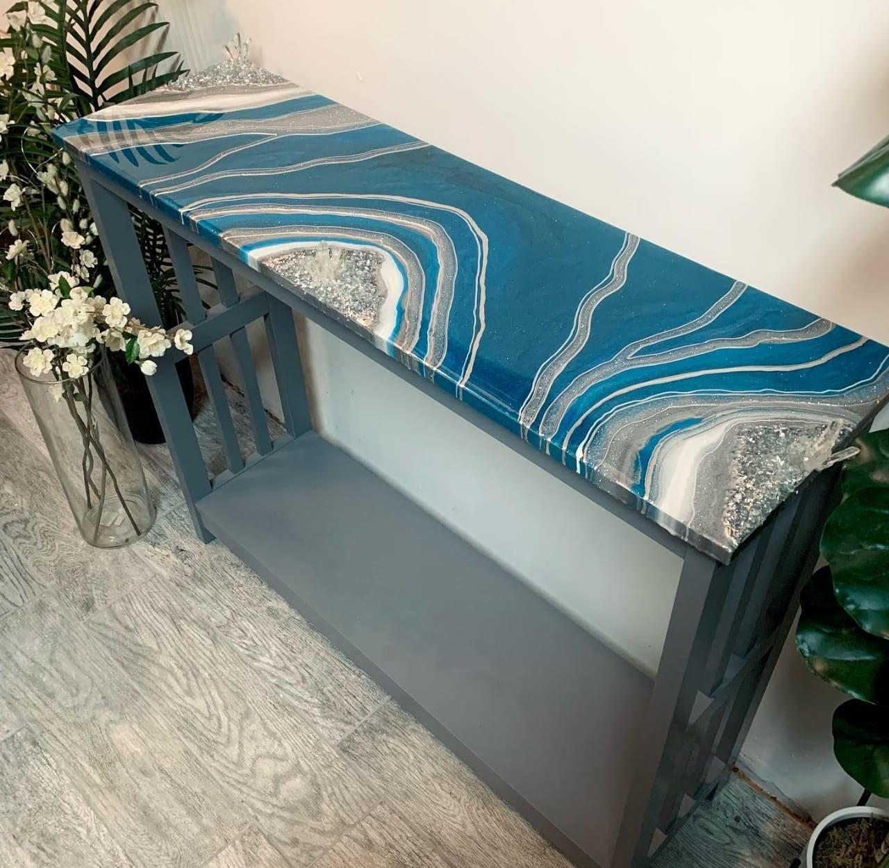 Table Murale en Résine Époxy
