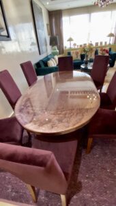 Table en résine époxy effet marbre – Élégance 3D